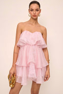 Marigold Strapless Layered Mini Dress