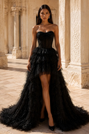 Ophelia Glitter High Low Tulle Prom Gown