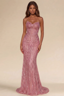 Lucinda Strapless Beaded Mermaid Gown