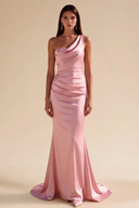 Lucinda Satin One-Shoulder Bridesmaid Dress