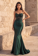 Seraphina Lace Satin Mermaid Prom Gown