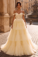 Celestina Off-Shoulder Tiered Tulle Ballgown