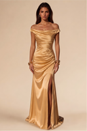 Aurora Satin Maxi Evening Dress