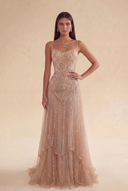 Valeria Beaded Mermaid Evening Gown
