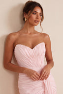 Seraphina Strapless Ruched Maxi Dress