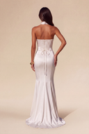 Valeria Satin Halter Mermaid Bridal Gown