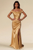 Aurora Satin Maxi Evening Dress