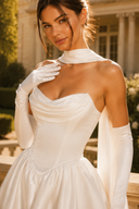 Ophelia Satin Strapless Corset Mini Dress
