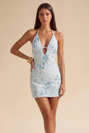 Primrose Floral Sequin Mini Dress