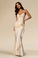 Lucinda Satin Spaghetti Straps Bridesmaid Dress