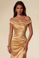 Aurora Satin Maxi Evening Dress