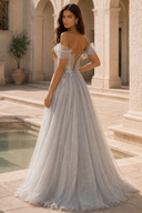 Isolde Off-Shoulder Corset Tulle Ballgown