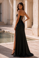Vivienne Strapless Satin Formal Gown