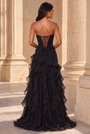 Seraphina Strapless Ruffled Prom Dress