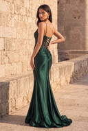 Seraphina Lace Satin Mermaid Prom Gown