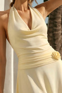 Lucinda Halter Cowl Neck Bridesmaid Dress