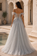 Isolde Off-Shoulder Corset Tulle Ballgown