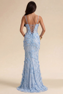 Seraphina 3D Floral Sequin Mermaid Gown