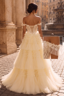 Celestina Off-Shoulder Tiered Tulle Ballgown