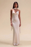 Isabella Satin Maxi Bridesmaid Dress
