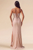 Isabella Strapless Beaded Corset Prom Gown