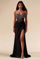 Isabella Strapless Beaded Corset Prom Gown