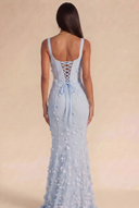 Isabella 3D Floral Mermaid Maxi Dress