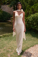 Isabella Satin Maxi Bridesmaid Dress