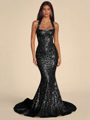 Seraphina Sequin Mermaid Evening Gown