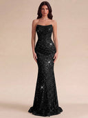 Isabella Strapless Sequin Mermaid Prom Gown