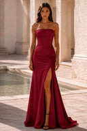 Vivienne Strapless Satin Formal Gown