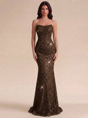 Isabella Strapless Sequin Mermaid Prom Gown
