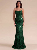 Isabella Strapless Sequin Mermaid Prom Gown
