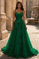 Elowen Lace Ballgown with Waist Bow Sash