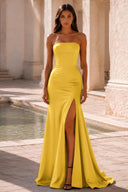 Vivienne Strapless Satin Formal Gown