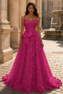 Elowen Lace Ballgown with Waist Bow Sash