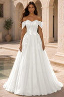 Isolde Off-Shoulder Corset Tulle Ballgown