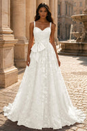 Elowen Lace Ballgown with Waist Bow Sash