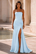 Vivienne Strapless Satin Formal Gown