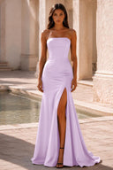 Vivienne Strapless Satin Formal Gown