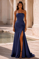 Vivienne Strapless Satin Formal Gown