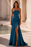Vivienne Strapless Satin Formal Gown