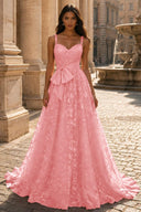 Elowen Lace Ballgown with Waist Bow Sash