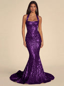 Seraphina Sequin Mermaid Evening Gown