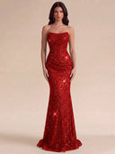 Isabella Strapless Sequin Mermaid Prom Gown