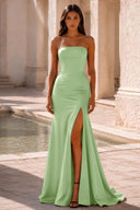 Vivienne Strapless Satin Formal Gown