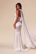Valeria Satin Halter Mermaid Bridal Gown