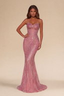 Lucinda Strapless Beaded Mermaid Gown
