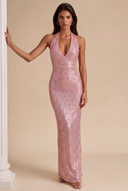 Cassiopeia Sequin Halter Prom Gown