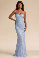 Seraphina 3D Floral Sequin Mermaid Gown